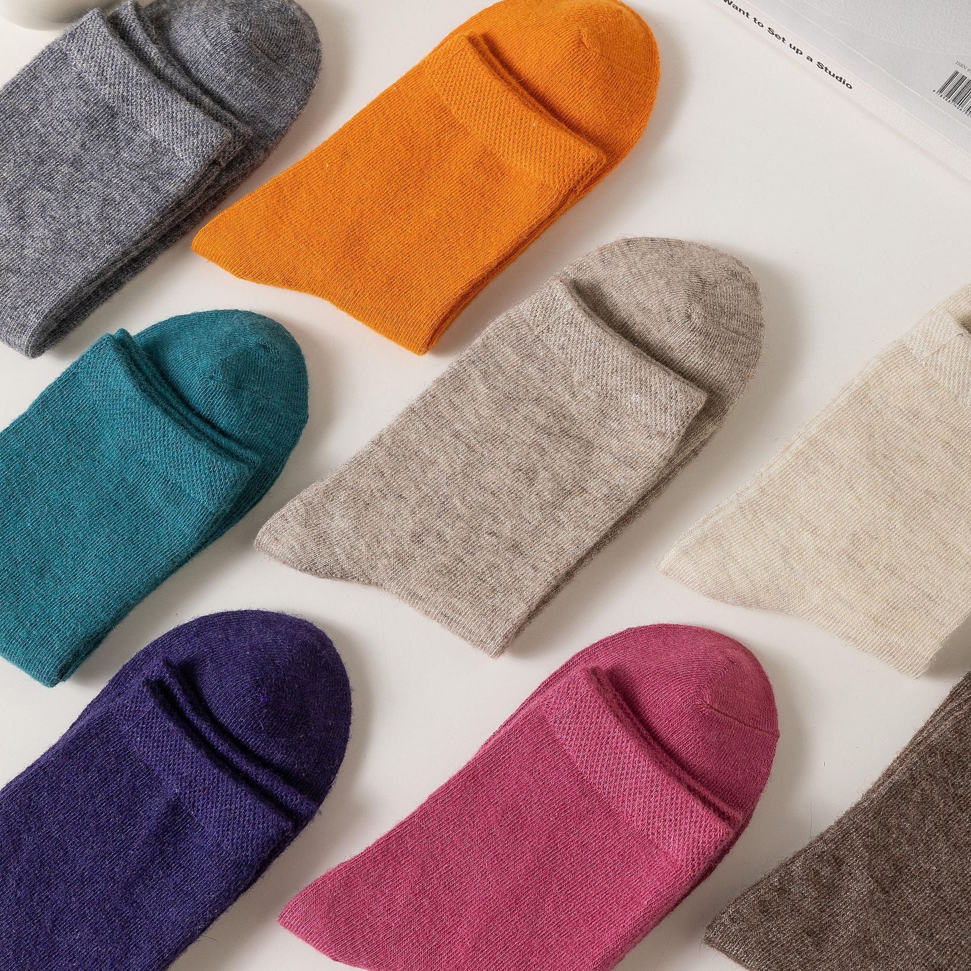 Cashmere Knit Warm Crew Socks