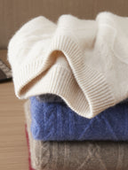 Cashmere Diamond Knit Turtleneck