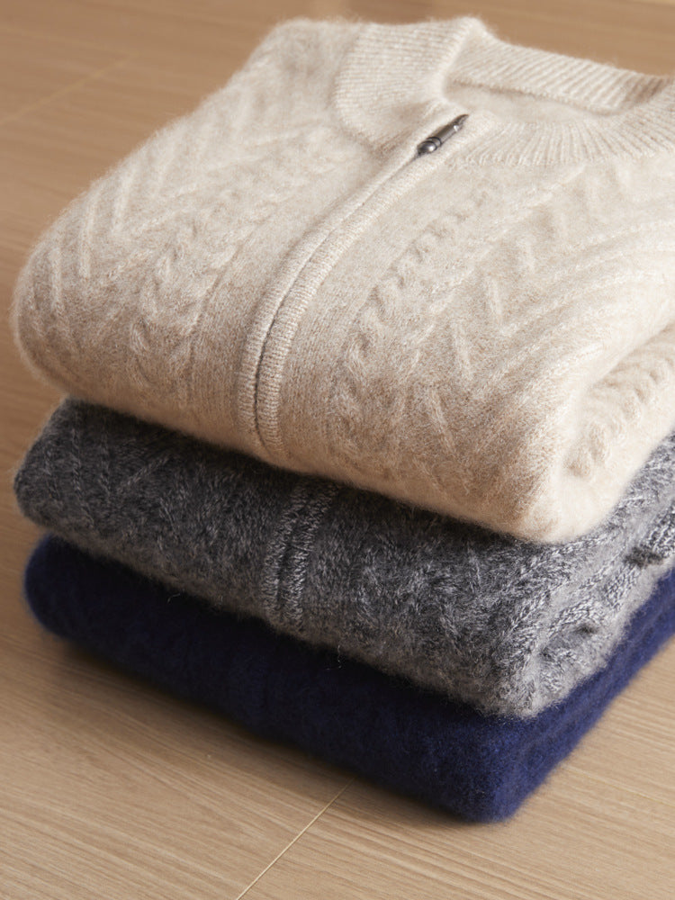 100% Pure Cashmere Zip Cardigan