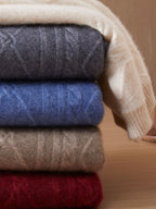Cashmere Diamond Knit Turtleneck