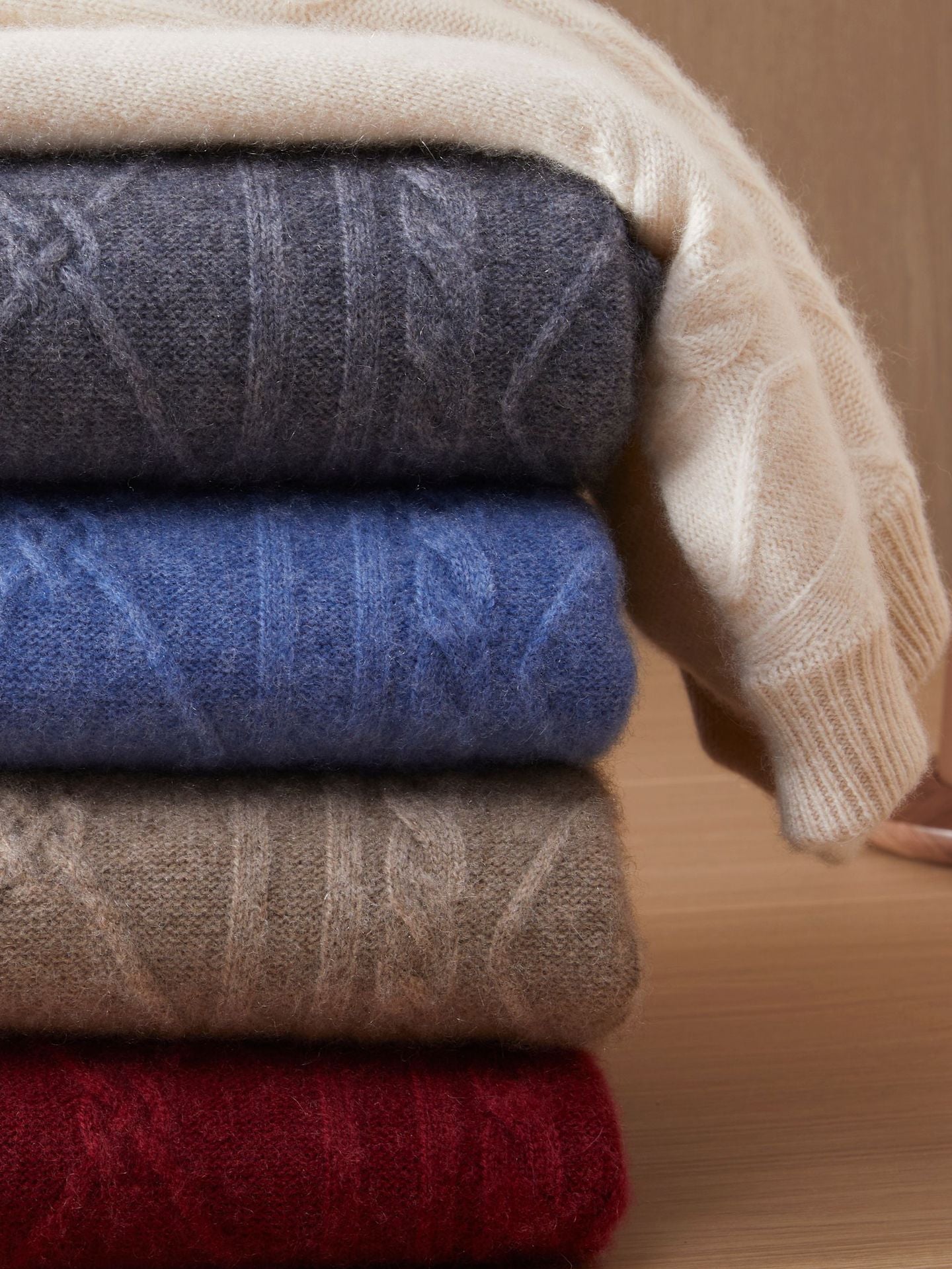 Cashmere Diamond Knit Turtleneck