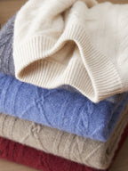 Cashmere Diamond Knit Turtleneck