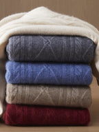 Cashmere Diamond Knit Turtleneck