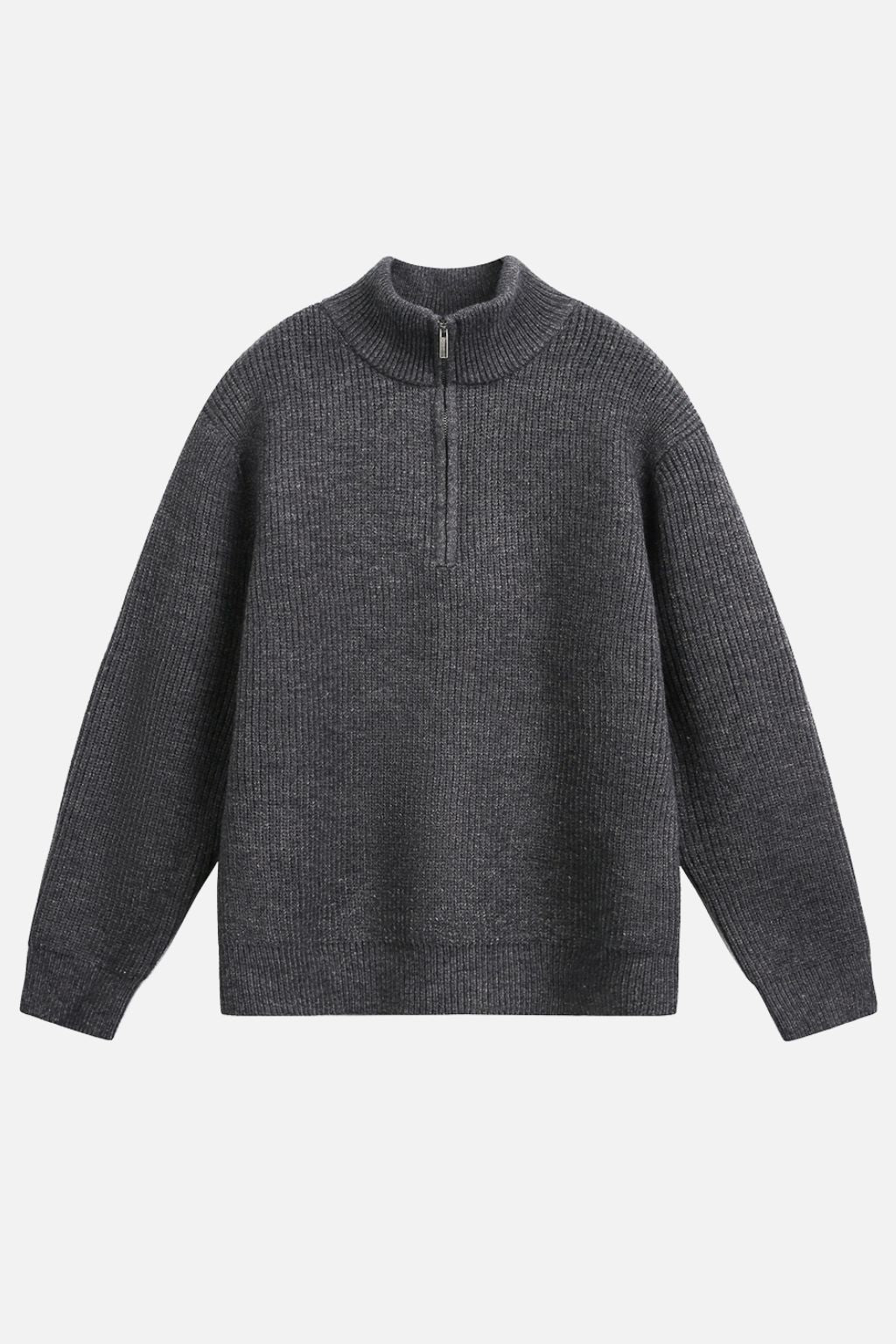 Ribbed Quarter Zip Sweater