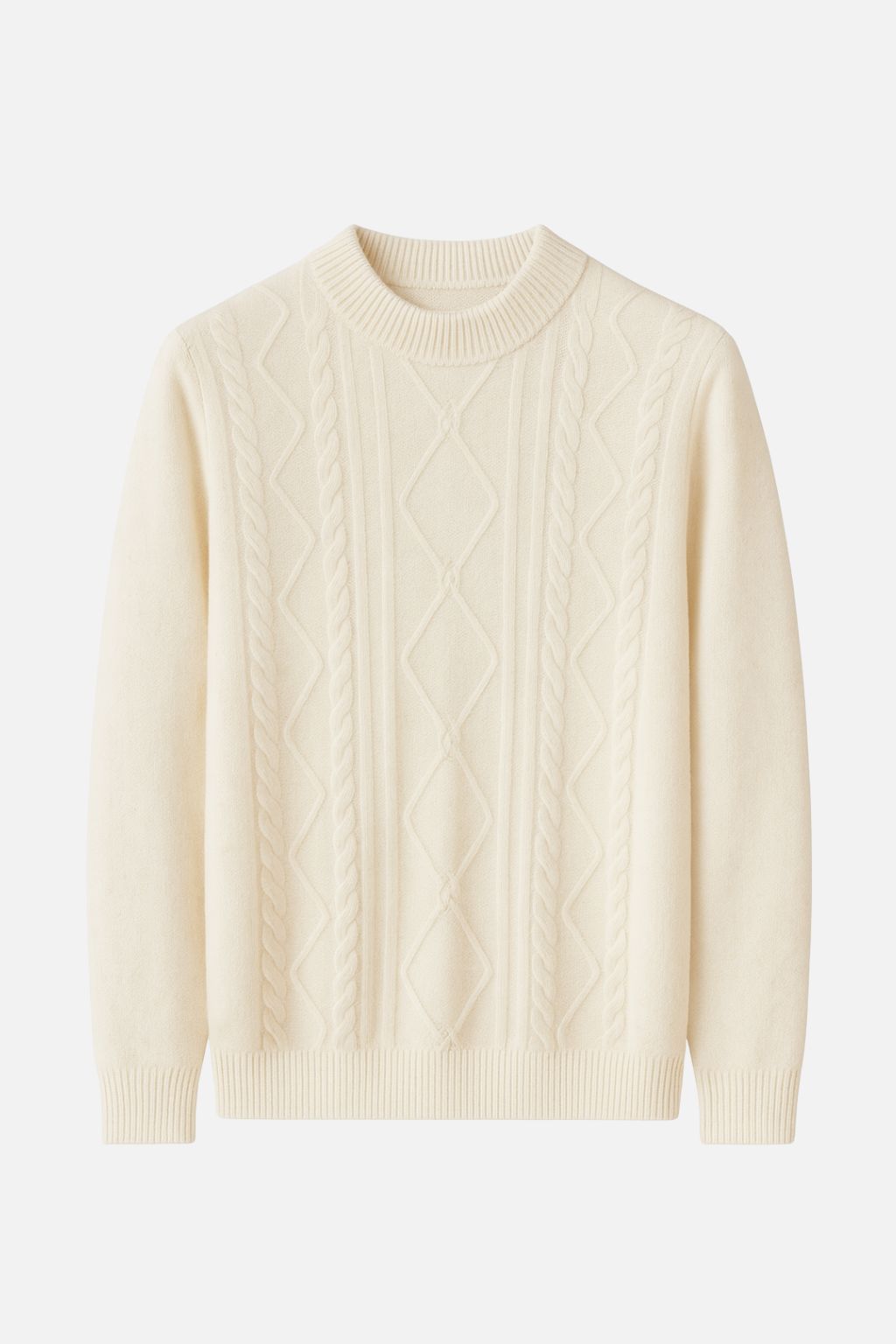 Cashmere Diamond Knit Turtleneck