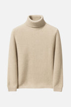 Cashmere High Neck Knit Sweater