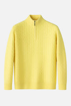 Cable Quarter Zip Sweater