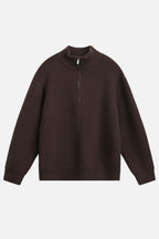 Ribbed Quarter Zip Sweater