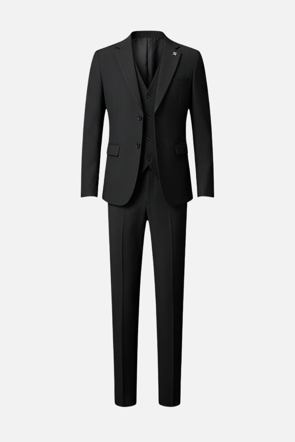 Signature Tailored Black Three-Piece Suit