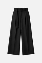 LAB Pleated Belt Wool Trousers