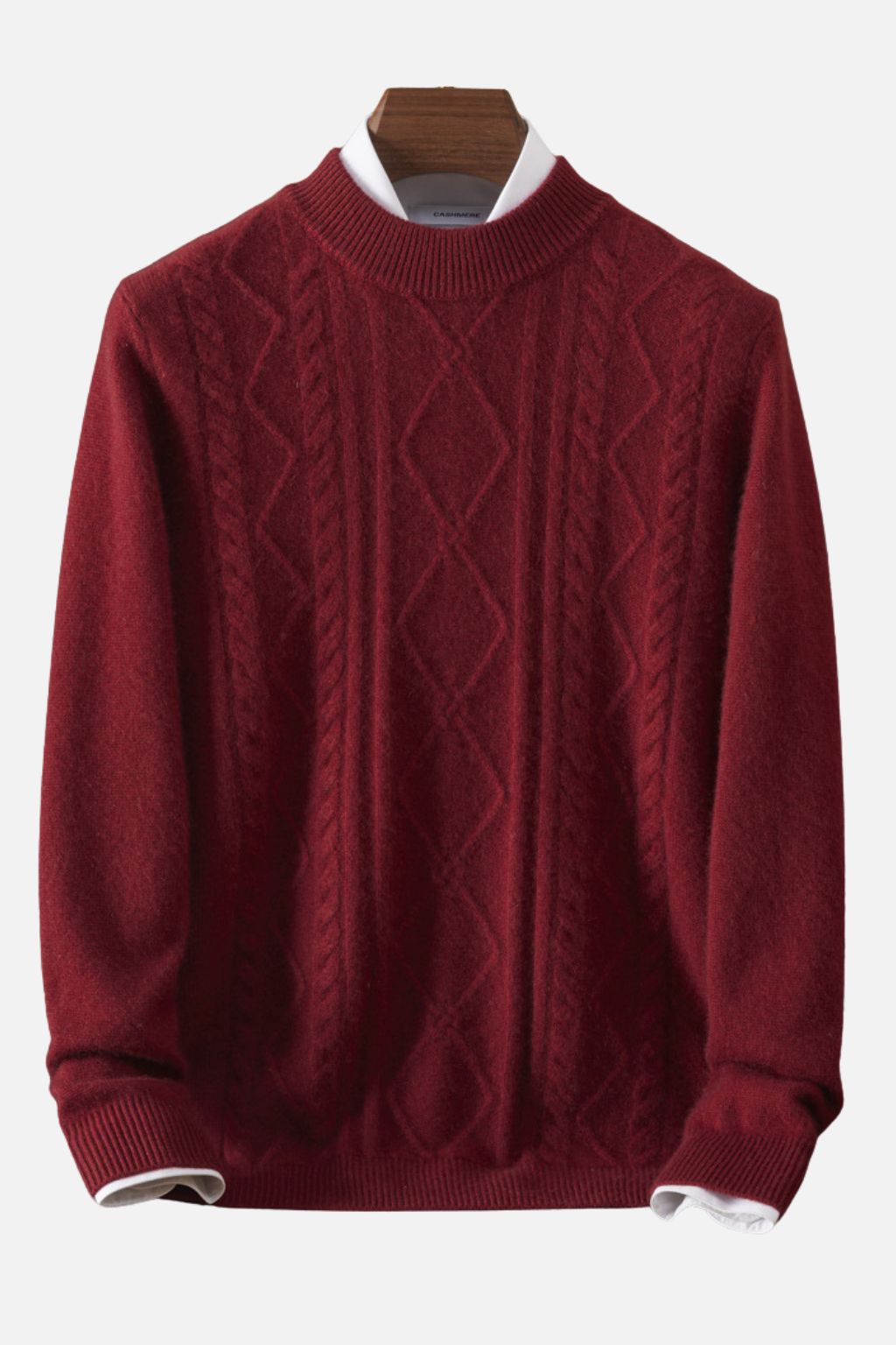 Cashmere Diamond Knit Turtleneck