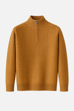 Cable Quarter Zip Sweater