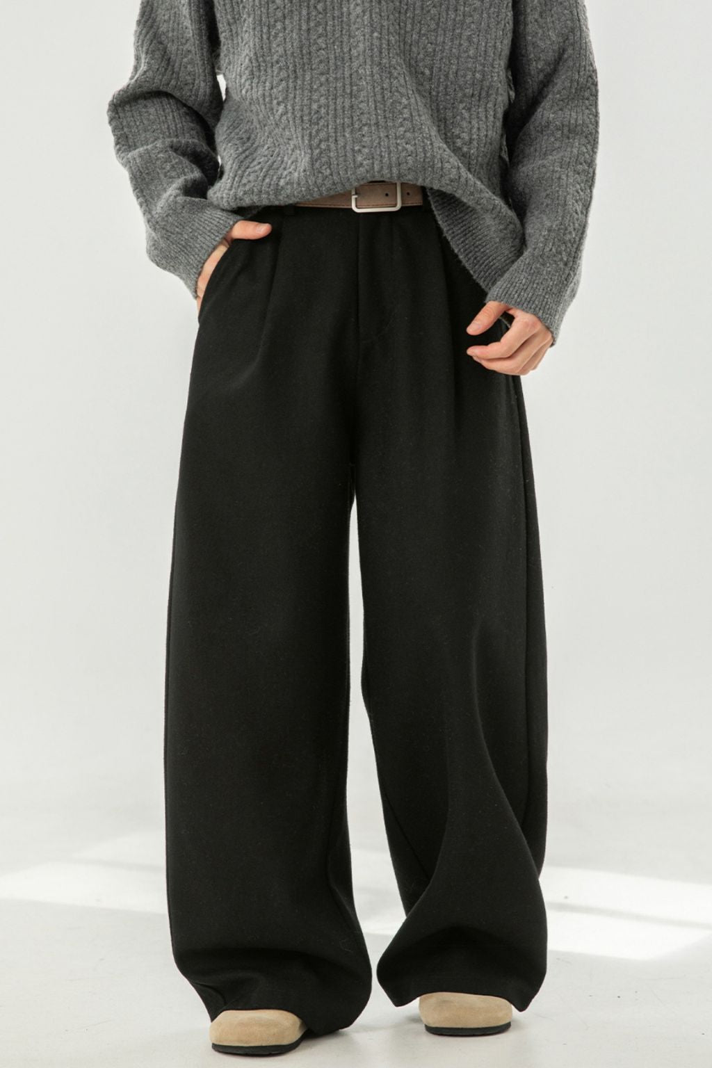LAB Pleated Wool Trousers