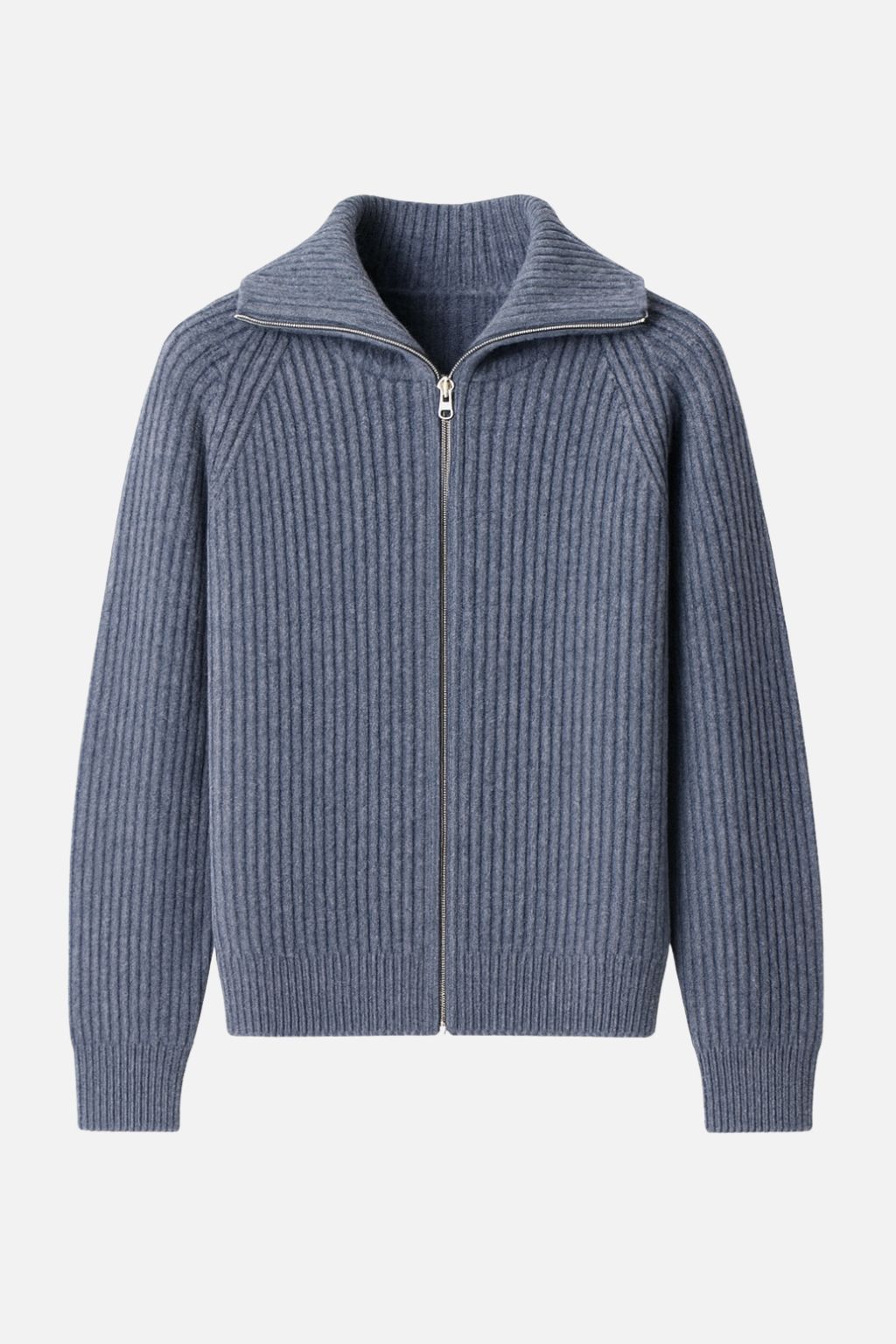 Wool Zip Up Cardigan