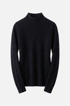 Ribbed Mock-Neck Sweater