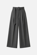 LAB Pleated Belt Wool Trousers