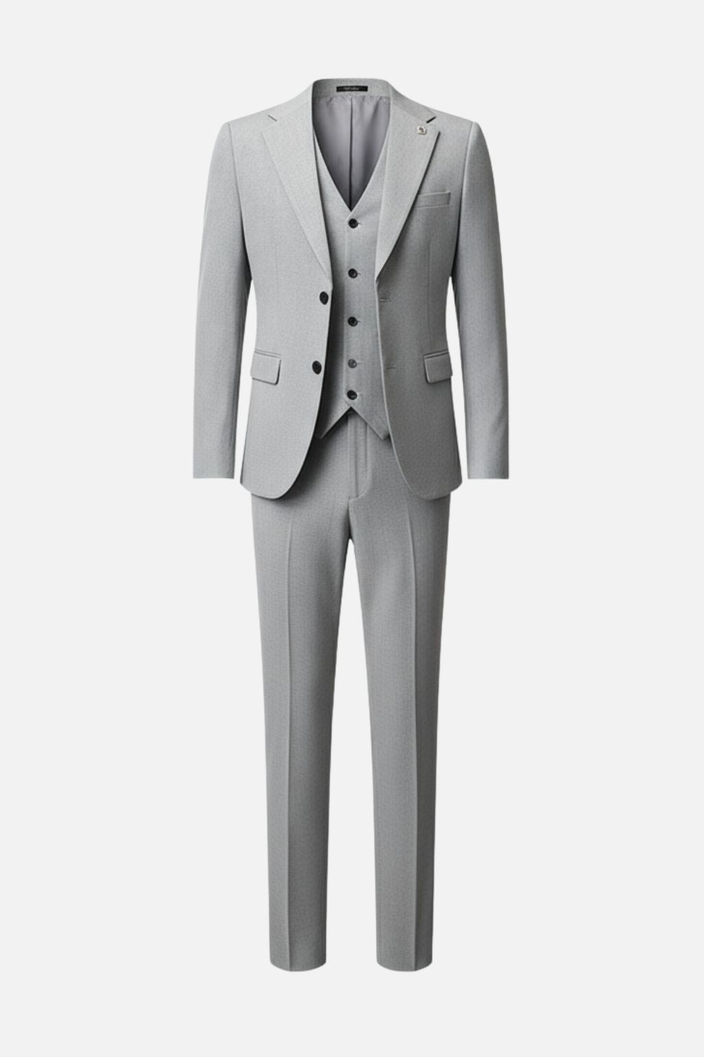Signature Tailored Light Gray Three-Piece Suit