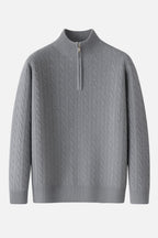 Cable Quarter Zip Sweater