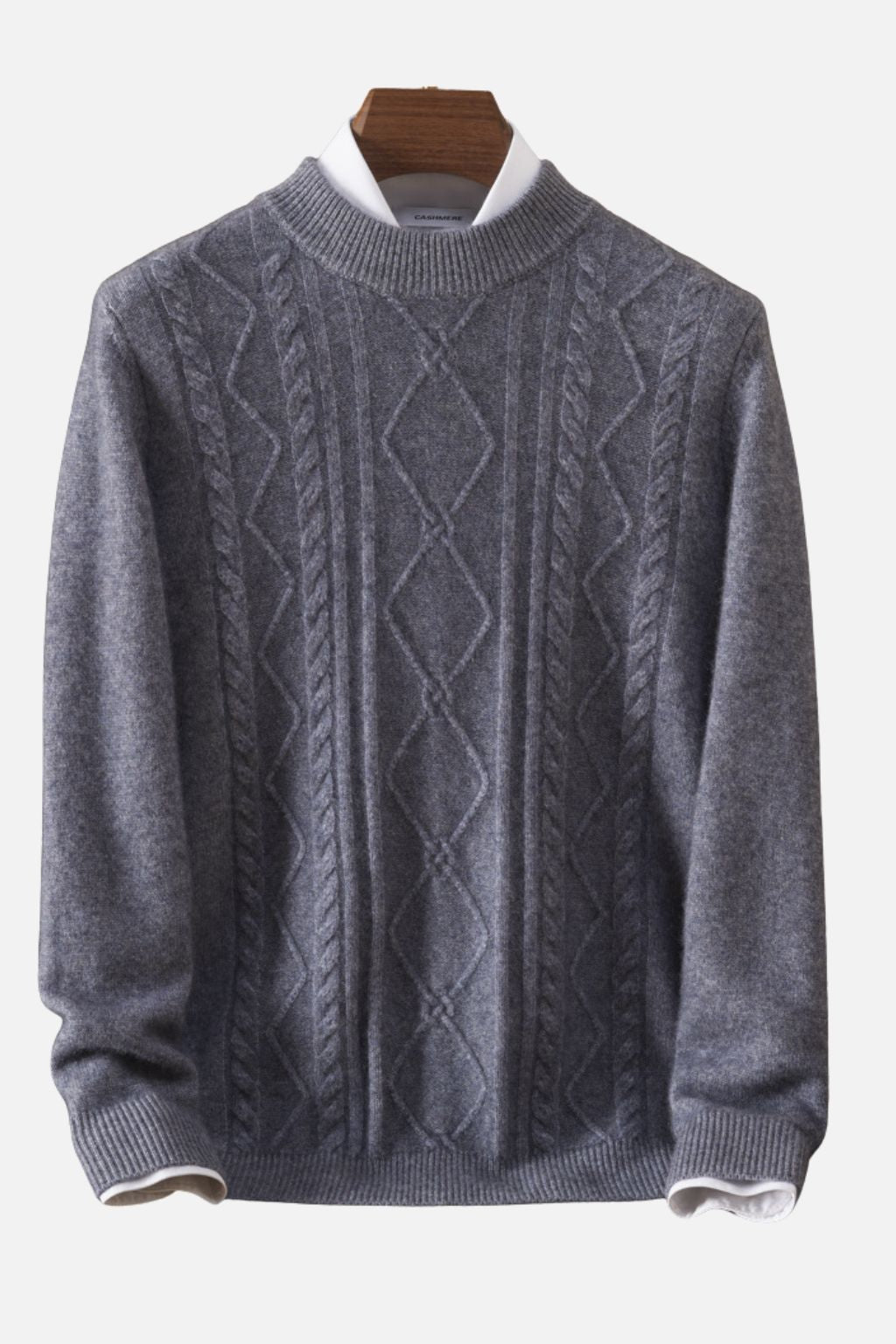 Cashmere Diamond Knit Turtleneck