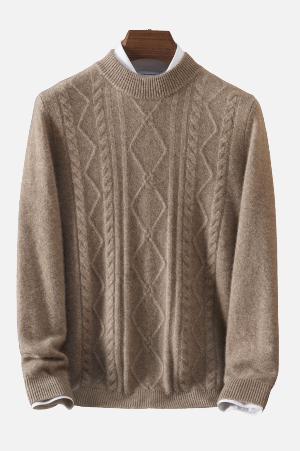 Cashmere Diamond Knit Turtleneck