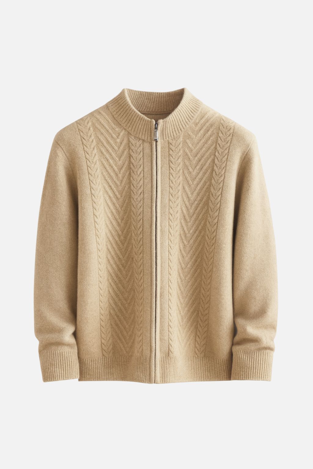 100% Pure Cashmere Zip Cardigan