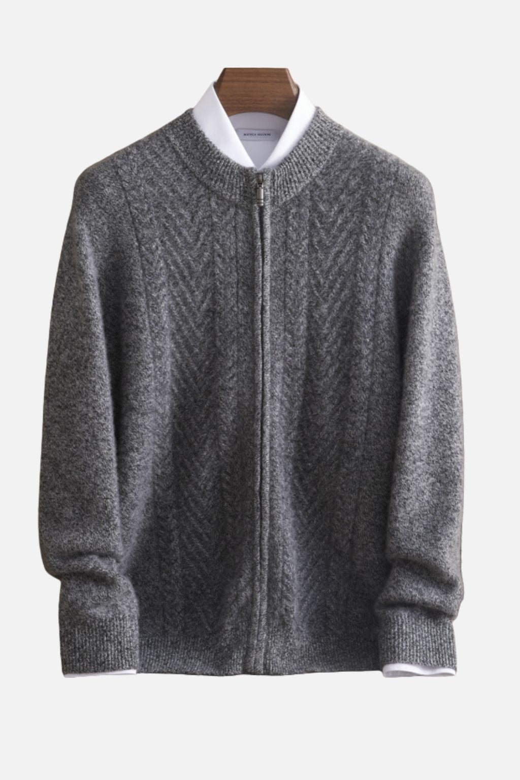 100% Pure Cashmere Zip Cardigan