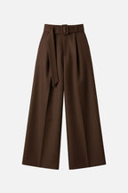 LAB Pleated Belt Wool Trousers