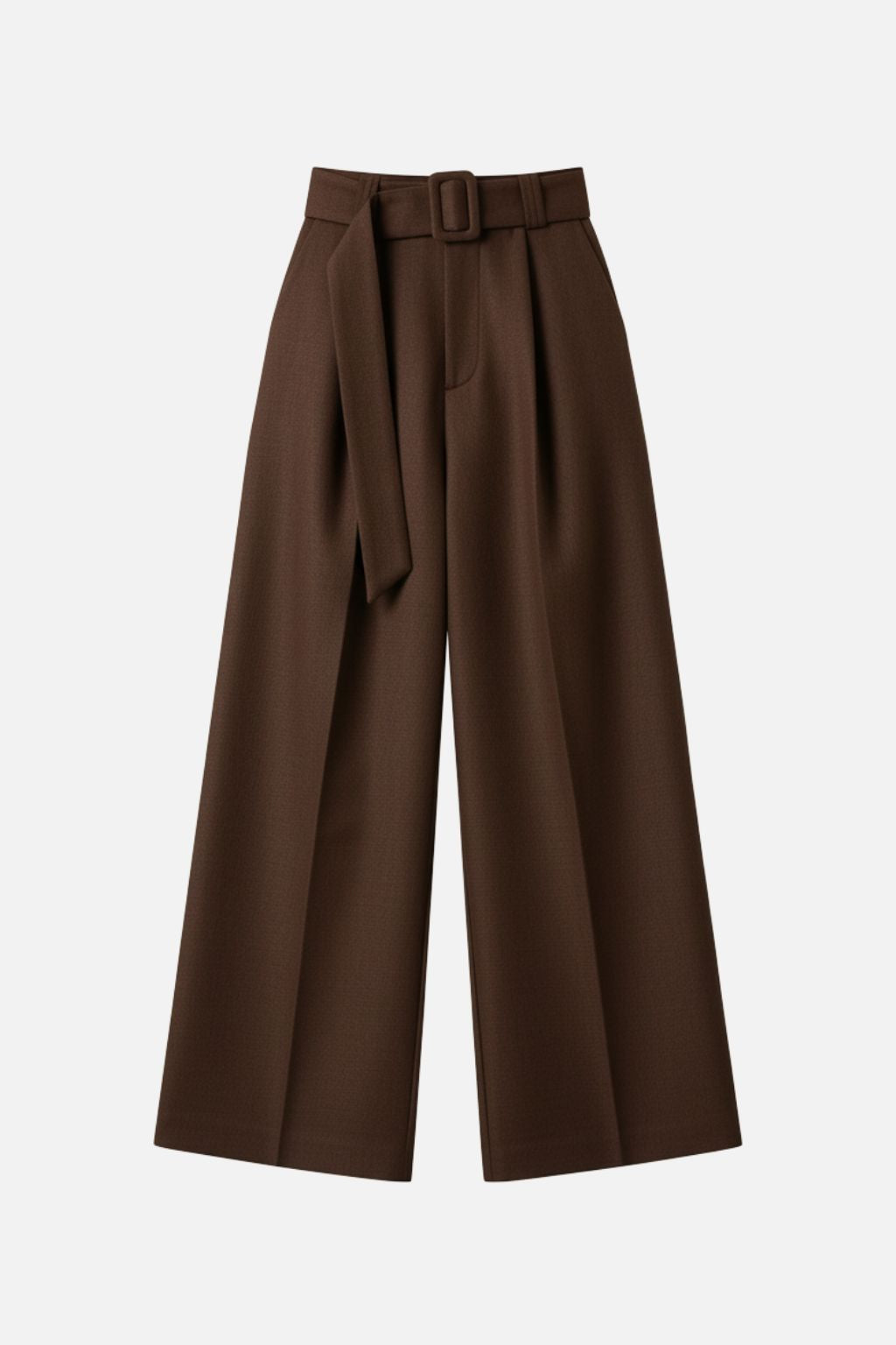 LAB Pleated Belt Wool Trousers