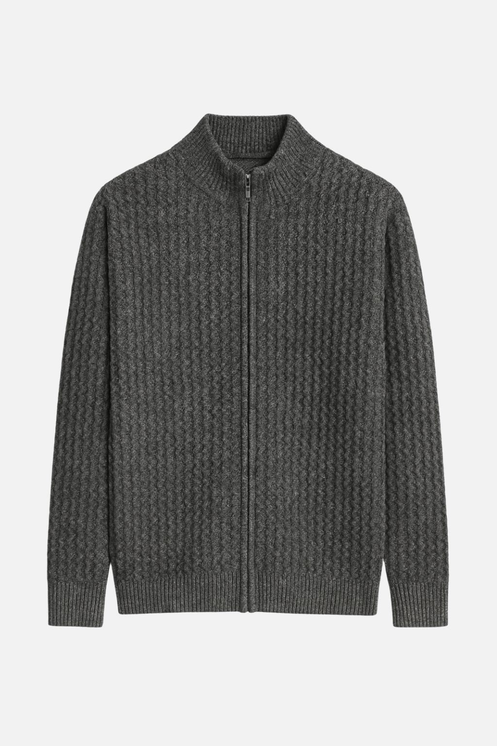 Wool Zip Up Cardigan