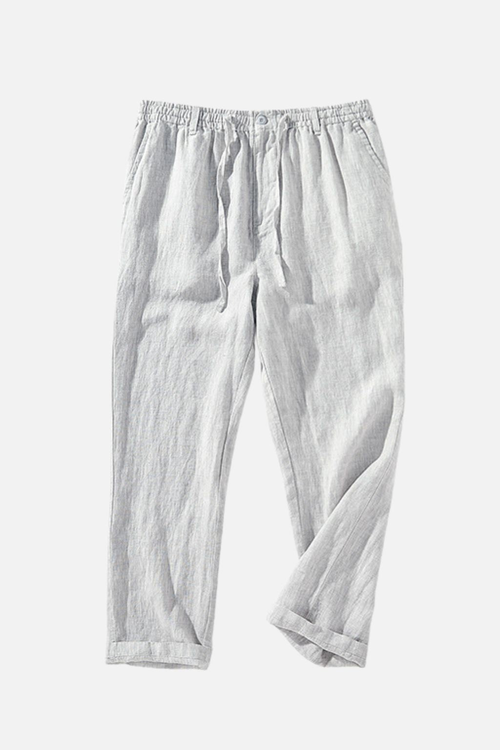 Relaxed Linen Drawstring Trousers